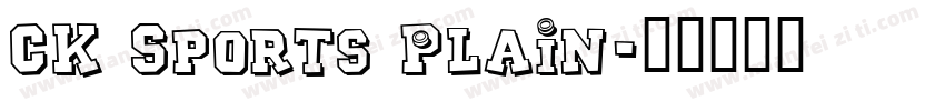 CK Sports Plain字体转换